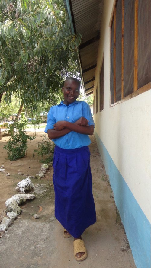 Margaret in her school uniform