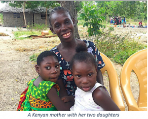 Kenyan Mother with her two daughters