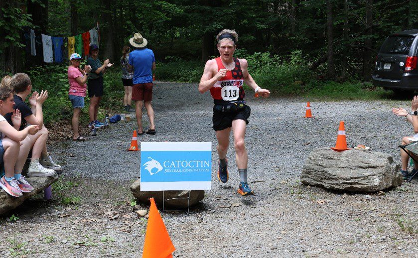 Pat Blair participating in the Catoctin 50k Race on July 8, 2023