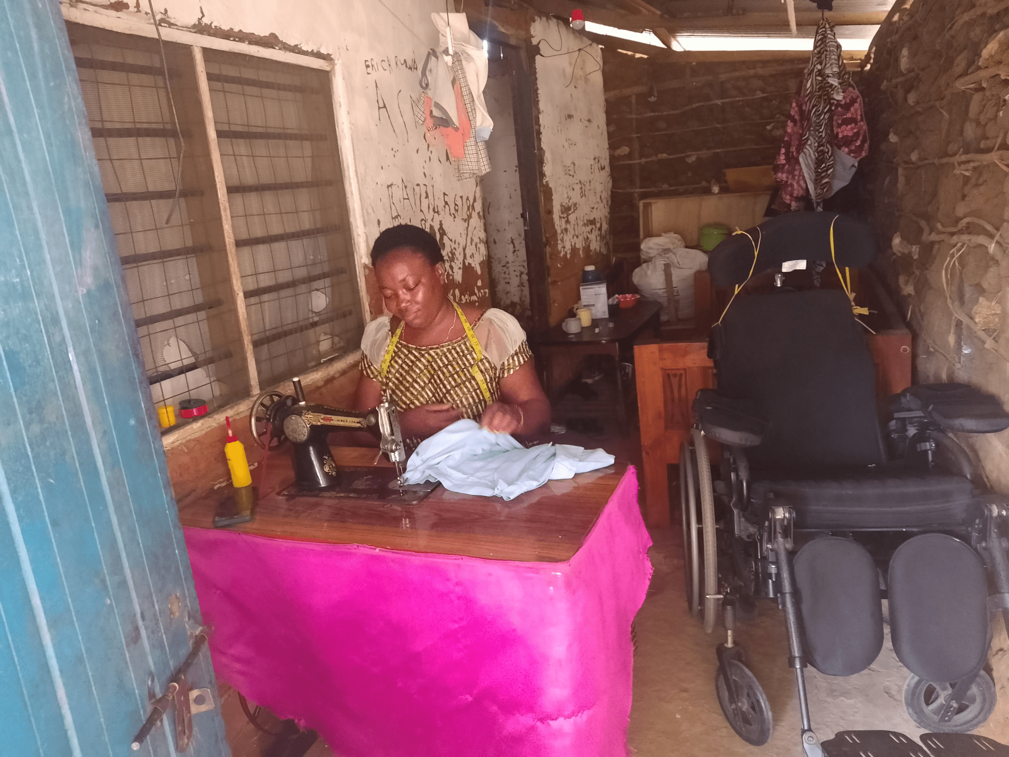 woman sewing